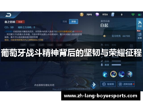 葡萄牙战斗精神背后的坚韧与荣耀征程